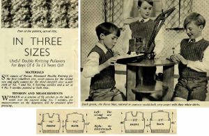 Womens Weekly - knit with ease designs - pullovers for boys of 6 to 13