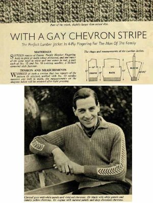 Womens Weekly - knit with ease designs - with a gay chevron stripe