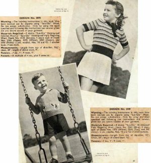 Woolworths Economy Knit Book 30 - design 3570 and 3749