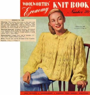 Woolworths Economy Knit Book 30 - design 3684 - back cover