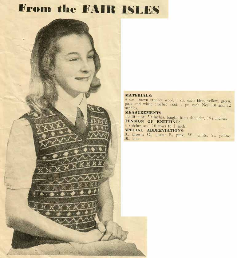 New Idea 23 - 4 to 12 years - from the Fair Isles