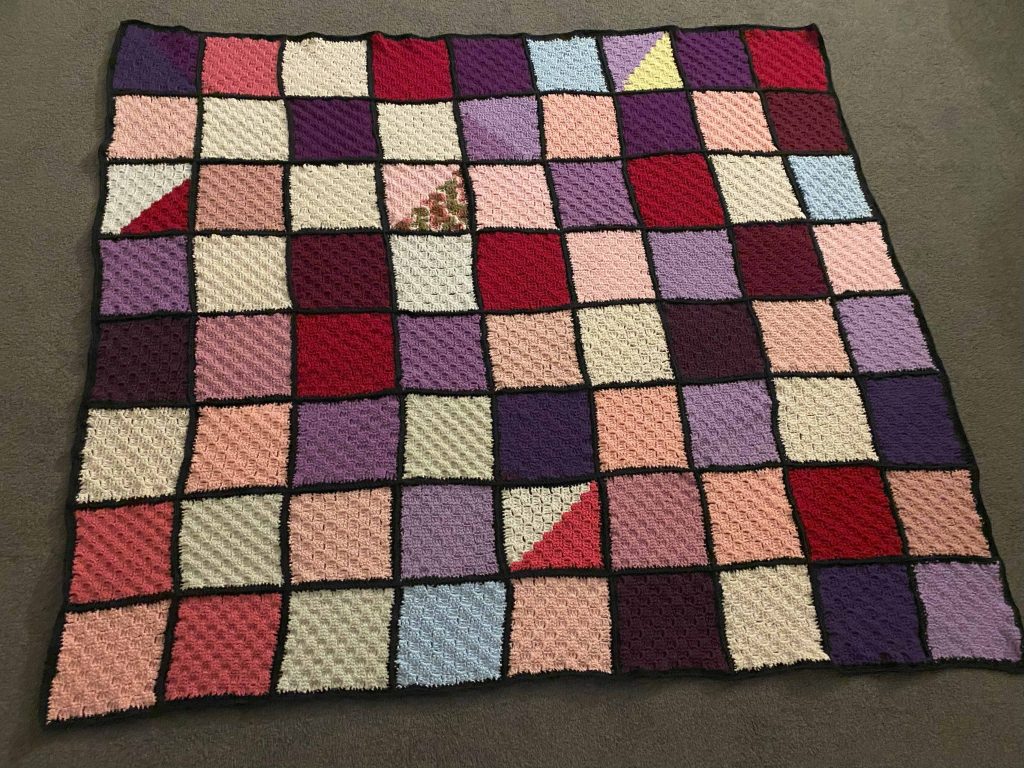 Crochet blanket donated to KOGO