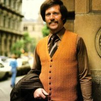 Patons 513 - mens vest - front cover - 1