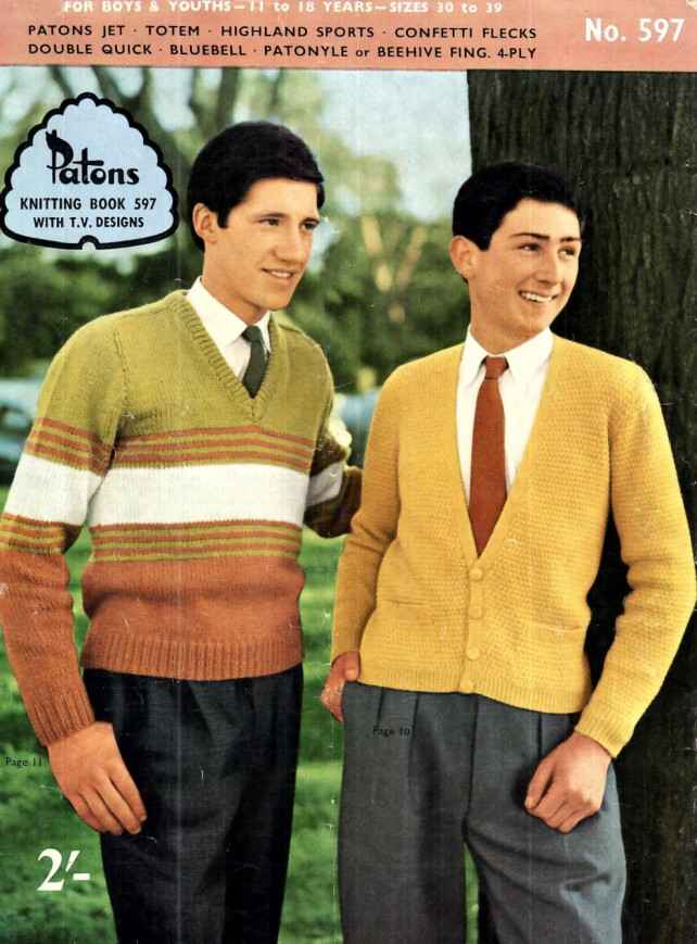 Patons KB 597 - For boys and youths 11 to 18 - back page