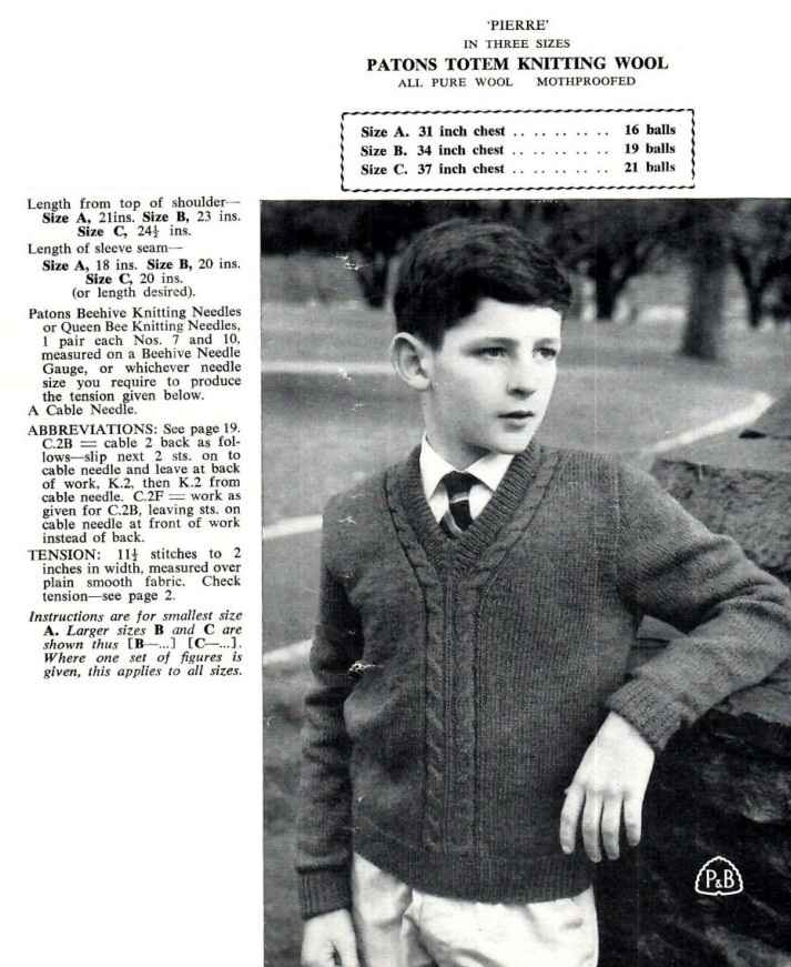 Patons KB 597 - For boys and youths 11 to 18 - pierre