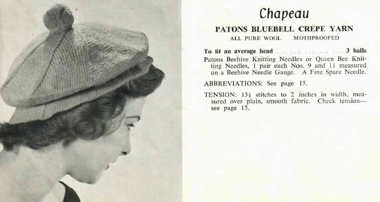 Patons 524 - Ladies and girls hats - chapeau