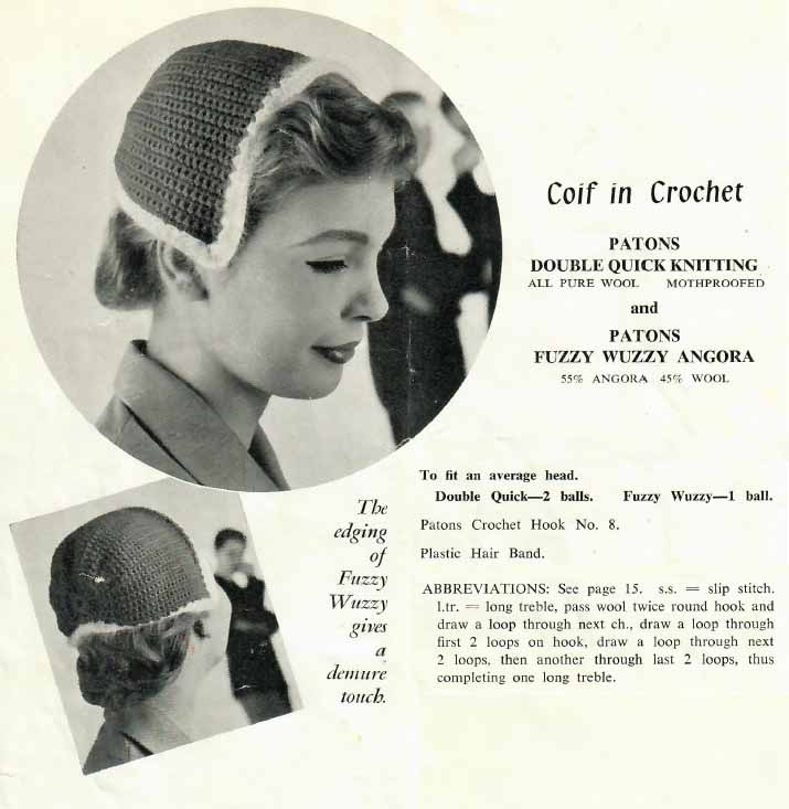 Patons 524 - Ladies and girls hats - coif in crochet