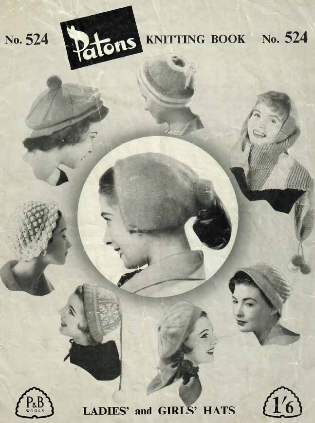 Patons 524 - Ladies and girls hats - front cover