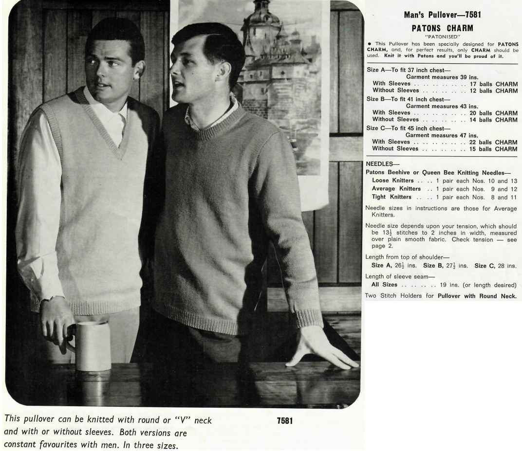 Patons Charm 758 - 7581 mans pullover