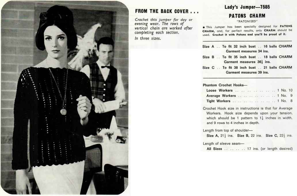 Patons Charm 758 - 7585 ladys jumper