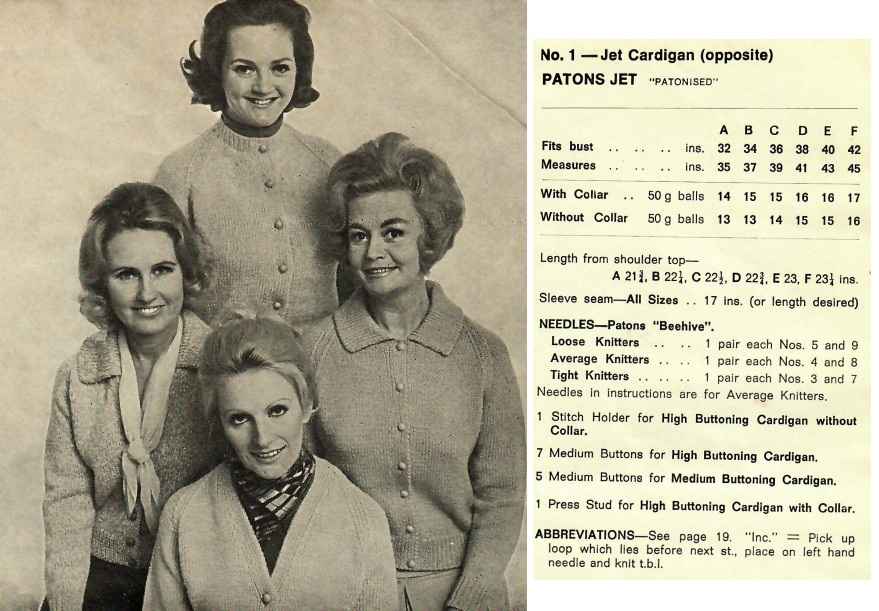 Patons Classics 102 - 1 Jet Cardigan