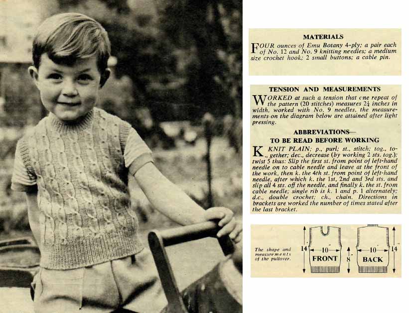 WW FK in Thick Wool - small boys pullover