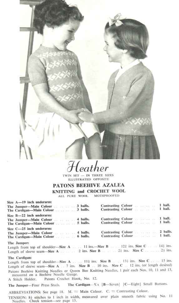 Patons 514 for girls and boys 3 to 6 years - heather