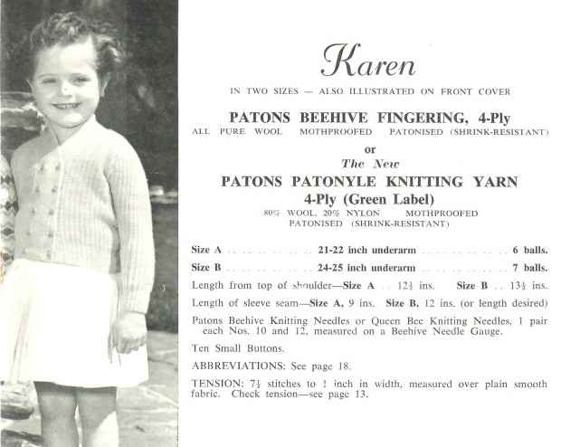 Patons 514 for girls and boys 3 to 6 years - karen