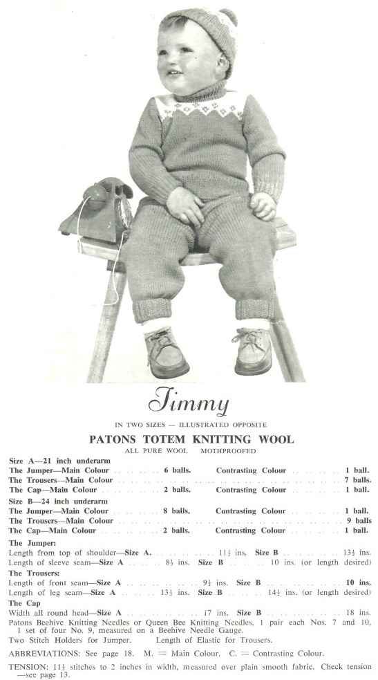 Patons 514 for girls and boys 3 to 6 years - timmy