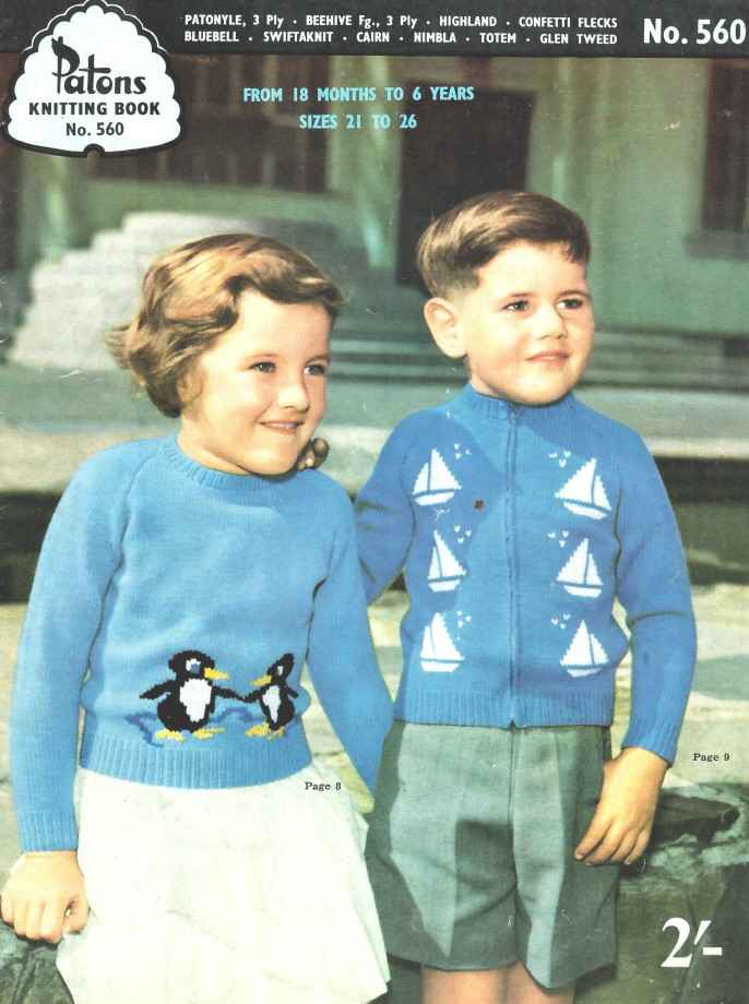 Patons 560 from 18 months to 6 years - front cover